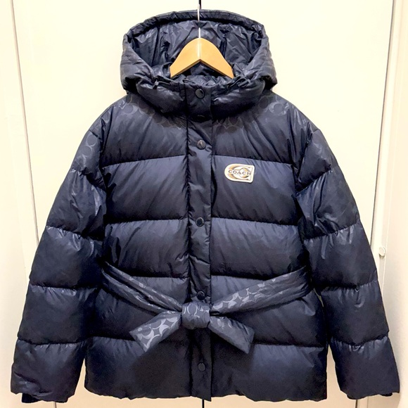 Coach Jackets & Blazers - Coach Navy Puffer Jacket Size M